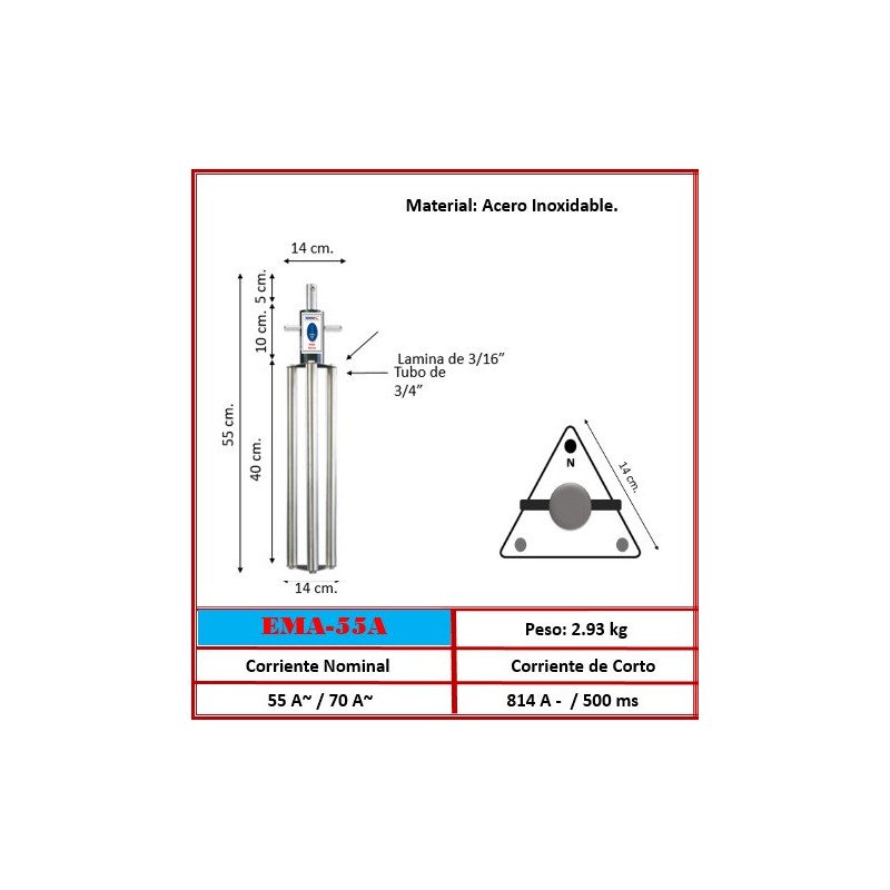 Electrodo Magneto Activo EMA-55A | Acero Inoxidable 70A
